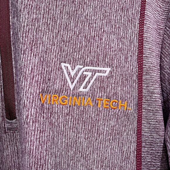 Virginia Tech Hokies 1/4 Zip Performance Pullover Red Antigua Mens Medium - Picture 3 of 8